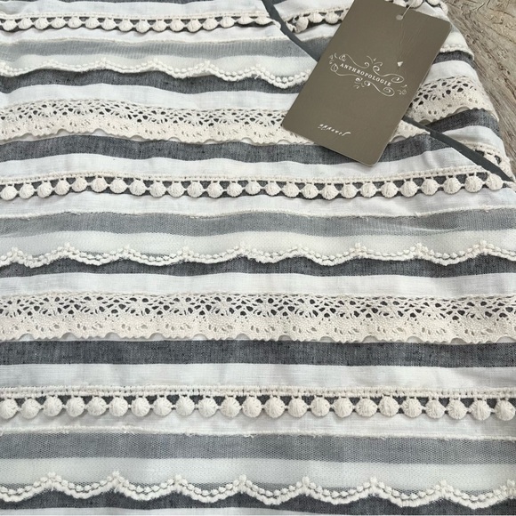 Anthropologie Tabitha Striped Lace Trim Pencil Skirt - Size 6 - Picture 5 of 12